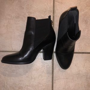 Michael Kors Black Leather Booties